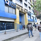 Quito. Ayer, en Flagrancia se reforzó la seguridad con más agentes.