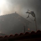 Fuegos en los pueblos de Anavissos y Lagonisi, situados a unos 40 kilómetros de la capital griega.