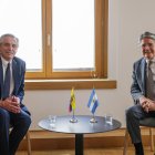 El presidente argentino, Alberto Fernández, y su par ecuatoriano, Guillermo Lasso.