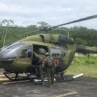 Operación. Militares se movilizaron en helicópteros para llegar al sitio en el que se halló las infraestructuras.