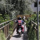 Lo ofrecido. Este es el paso peatonal que existe en este sitio y sobre el que esperan se haga cambios.