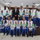 Los tricolores medallistas en los Juegos de Santa Marta, en Colombia.