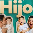 Emilio Pinargote y Jhonathan Luna con sus respectivos hijos.