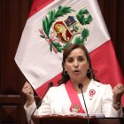 La presidenta de Perú, Dina Boluarte, presenta su primer discurso en el Congreso con motivo del día de la independencia, este viernes 28 de julio en Lima.