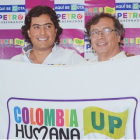 Campaña. Nicolás (izquierda) y Gustavo Petro, participaron activamente en la campaña presidencial.