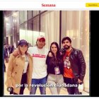 Captura de página web de revista Semana en la que se ve una foto donde aparece Raisa Vulgarín, su novio, primo y mano derecha de Nicolás Petro.