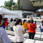 Asistencia. Varias personas acudieron al llamado para rezar por la paz, actividad que se cumplió el 29 de julio de 2023.