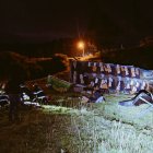 Accidente. La madrugada de este viernes ocurrió un siniestro de tránsito en la vía a Papallacta.