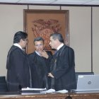 Diligencia. Los jueces declararon fallida la audiencia de habeas corpus del exasambleísta.