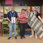 Delegación. Tres de los representantes de Ecuador en Perú.