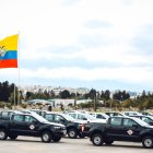 Parte de las 42 camionetas 4x4 que entregó el Gobierno a las Fuerzas Armadas.