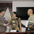La presidenta del CNE, Diana Atamaint, se reunió este 8 de agosto de 2023 con el ministro del Interior, Juan Zapata.
