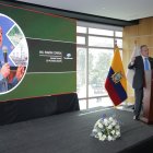 El gerente de Petroecuador, Ramón Correa, en el lanzamiento del proceso de licitación.