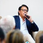 Fernando Villavicencio, candidato a la Presidencia, en una reunión el 26 de julio de 2023.