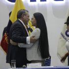 La presidenta del CNE, Diana Atamaint, explicó el procedimiento que viene para el sustituto de Fernando Villavicencio.