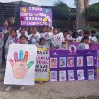 Los estudiantes de diferentes instituciones educativas exhibieron sus mensajes en el marco de la  Lucha contra la Violencia Sexual en las Aulas.