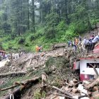 Deslave provocado por las lluvias en la India.