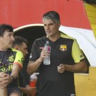 El DT uruguayo (d) reveló que los jugadores del Ídolo siguen sin tomar al 100% su idea de juego, algo que será vital para el partido de este viernes ante IDV.