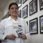 La asesora de maternidad y coautora del libro "Violencia Obstétrica", Berenice Reye, en la Ciudad de México.