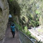 Recorrido. El camino de tierra que bordea el río Daldal, uno de los tantos afluentes del sector de Pungalá.