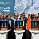 Organizadores y empresarios en el lanzamiento en Antofagasta.