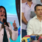 Luisa González y Daniel Noboa.