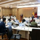 Sesión. Miembros del Concejo Metropolitano durante la última sesión.