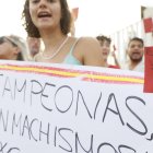 Manifestación feminista para pedir la destitución de Luis Rubiales.