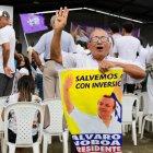 El candidato Daniel Noboa en un recorrido por Manabí