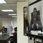 El presidente del Consejo de Participación Ciudadana participa de una actividad oficial.