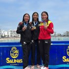 Danna Martínez (c)   lideró los 7.5 km. Antes ganó en 5k.