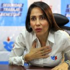 La candidata Luisa González, por la Revolución Ciudadana.