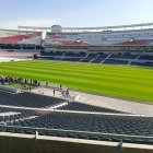 El estadio Monumental de Buenos Aires está listo para el encuentro entre Argentina y Ecuador.