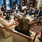 El senador estadounidense Marco Rubio en una vista a Ecuador junto al presidente, Guillermo Lasso