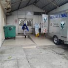 Fallecido. El cuerpo de Valverde fue trasladado a la morgue de Quevedo.