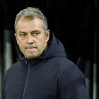 Cologne (Germany), 28/03/2023.- (FILE) A file photograph of Germany"s head coach Hansi Flick before the friendly international soccer match between Germany and Belgium in Cologne, Germany, 28 March 2023, re-issued 10 September 2023. The German Soccer Federation (DFB) has released headcoach Hansi Flick and his assistance coaches Marcus Sorg and Danny Roehl on 10 September with immediate effect as they announced in an official statement. (Futbol, Amistoso, Bélgica, Alemania, Colonia) EFE/EPA/Ronald Wittek