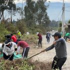 Unión. La limpieza se dio entre todos los miembros de este sector.