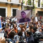 Familiares de David Romo en una de las primeras manifestaciones para exigir al Estado su búsqueda.
