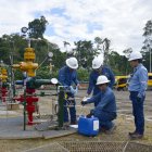 Labor.- Personas de Petroecuador trabajan en las instalaciones, en Yasuní.