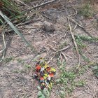 Hallazgo. Una de las prendas encontradas junto a los cuerpos.