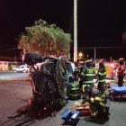 Movilidad. Los bomberos atendieron ayer a cuatro personas heridas.