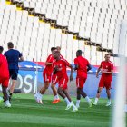 Los de Bélgica realizaron su último entrenamiento en Barcelona.