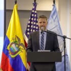 Postura. Darby Parliament ratificó el apoyo de EE.UU. al Ecuador y el resto de países de la región.