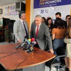 El cabeza de lista para asambleísta por Construye estuvo acompañado por otros legisladores electos.