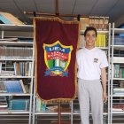 Roberto Echeverría fue designado portaestandarte de su plantel, debido a sus excelentes promedios.