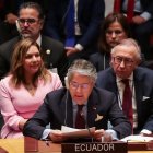 En el Consejo de Seguridad, Lasso hizo un llamado a la paz en la invasión a Ucrania.