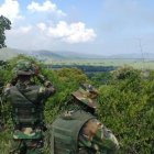 Militares venezolanos durante el operativo de captura de reos.