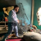 Acción. Una de las paredes fue derrumbada para rescatar a las internas.