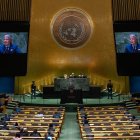 Intervención. Guillermo Lasso se refirió al fenómeno de El Niño, cambio climático e inseguridad en la ONU.