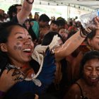 Indígenas fueron registrados al celebrar el voto favorable de parte del Supremo Tribunal Federal (STF) de Brasil.